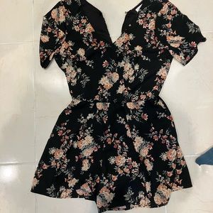 **SIENNA SKY** v neck floral romper
